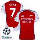 Arsenal Home Fan Jersey 2024/25 Patches UCL UEFA Foundation (Official Printing)