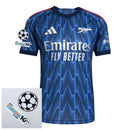 Arsenal Away Fan Jersey 2025/26 Patches UCL + 10th Anniversary UEFA Foundation