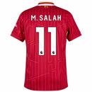 Liverpool Mohamed Salah 11 Home Fan Jersey 2024/25 Patches UCL UEFA Foundation (Official Printing)