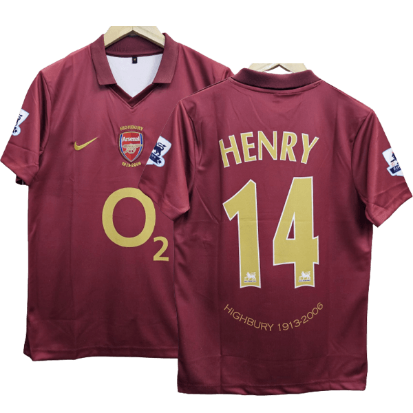 Arsenal Henry 2005-06 Embroidery Home Jersey  Retro Collection