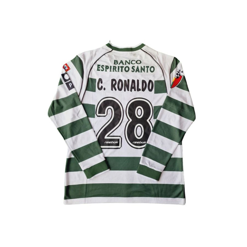 Sporting Home Long Sleeve Retro Jersey 2002/03