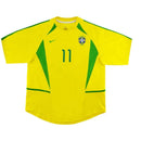Brazil Home Retro 2002 World Cup Ronaldo Ronaldinho Rivaldo