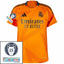 Real Madrid Bellingham 5 Away Fan Jersey 2024/25 Patches UCL UEFA Foundation (Official Printing)