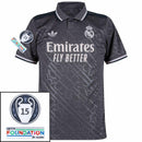 Real Madrid Third Fan Jersey 2024/25 Patches UCL UEFA Foundation (Official Printing)