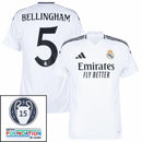 Real Madrid Home Fan Jersey 2024/25 Patches UCL UEFA Foundation (Official Printing)