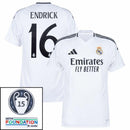 Real Madrid Home Fan Jersey 2024/25 Patches UCL UEFA Foundation (Official Printing)