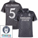 Real Madrid Third Fan Jersey 2024/25 Patches UCL UEFA Foundation (Official Printing)