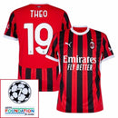 AC Milan Home Fan Jersey 2024/25 Patches UCL UEFA Foundation (Official Printing)