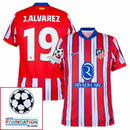Atlético Madrid Home Fan Jersey 2024/25 Patches UCL UEFA Foundation (Official Printing)