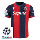 Bologna Home Fan Jersey 2024/25 Patches UCL UEFA Foundation (Official Printing)
