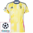 Juventus Away 2024/25 Patches UCL UEFA Foundation (Official Printing)
