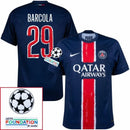 Paris Saint-Germain Fan Jersey Home 2024/25 Patches UCL UEFA Foundation (Official Printing)