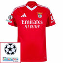 Benfica Home Fan Jersey 2024/25 Patches UCL UEFA Foundation (Official Printing)