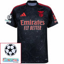 Benfica Away Fan Jersey 2024/25 Patches UCL UEFA Foundation (Official Printing)