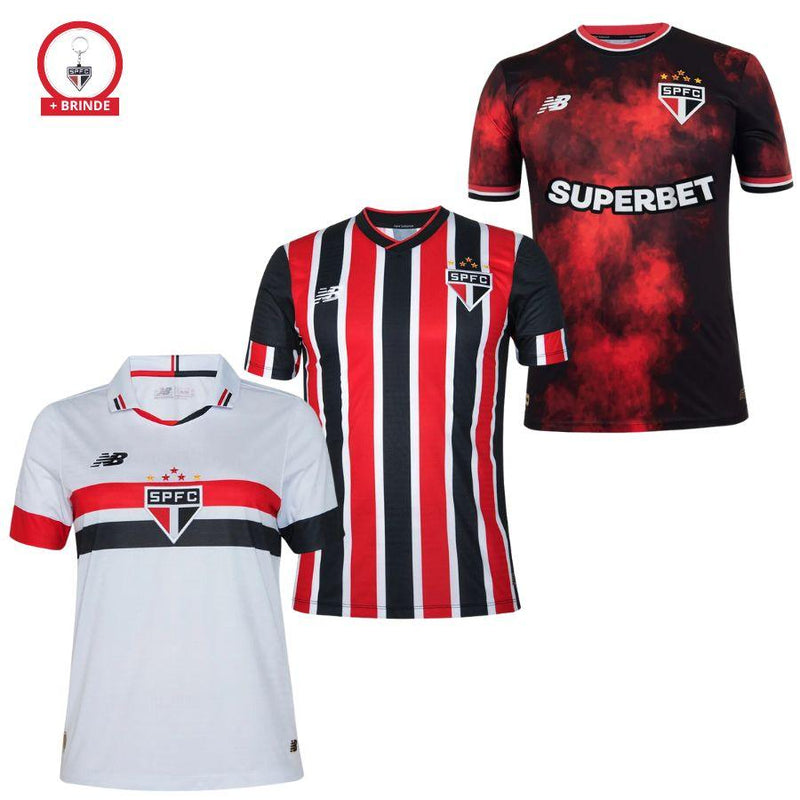 Kit 3 Jersey São Paulo Home, Away e Third  2024/25