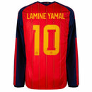 Spain Home Lamine Yamal 10 Fan Long Sleeve Shirt 2026 World Cup