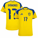 Sweden Home Györkeres 17 Authentic Player Shirt 2026-2027 World Cup