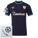 Athletic Club Away Fan Jersey 2025/26 Patches UCL + 10th Anniversary UEFA Foundation