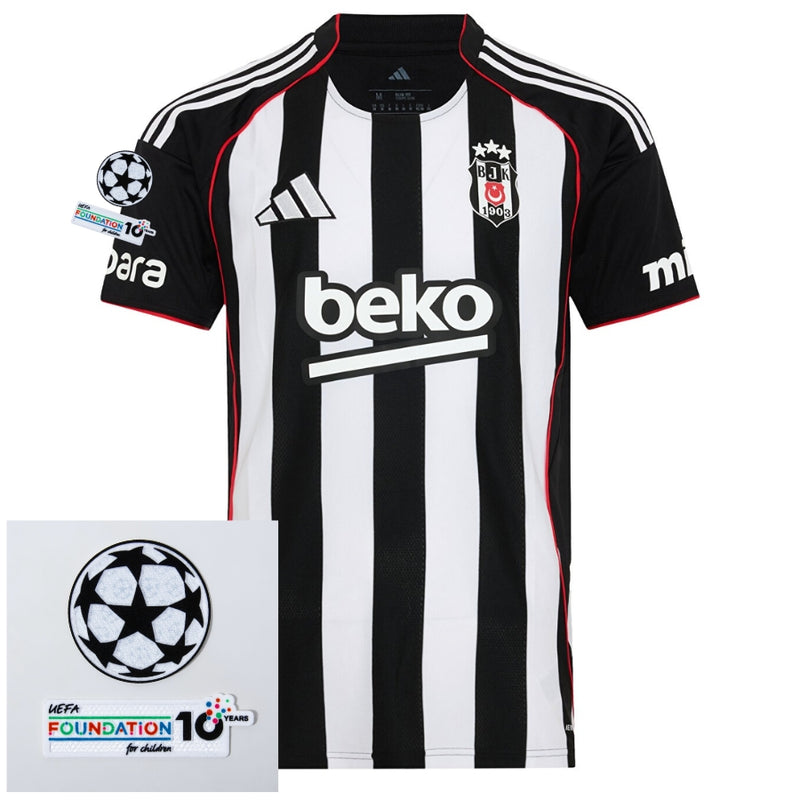 Beşiktaş Away Fan Jersey 2025/26 Patches UCL UEFA Foundation (Official Printing)