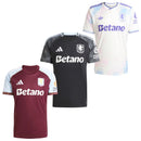 Aston Villa Home, Away and Third Kit 3 Fan Jersey Shirt 2025/26