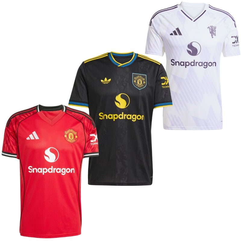 Manchester United Home, Away and Third Kit 3 Fan Jersey Shirt 2025/26