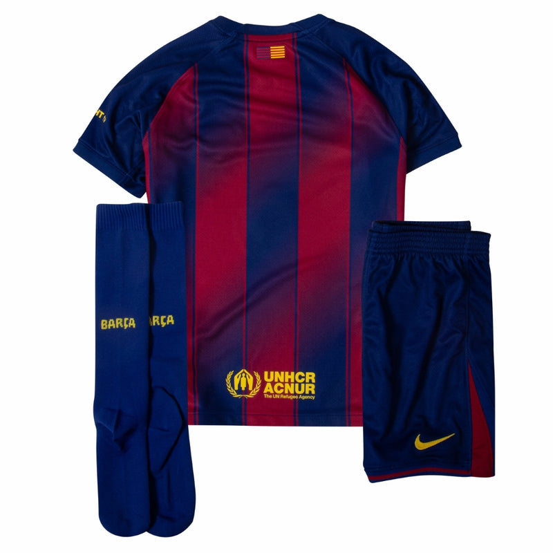 Kids Kit Barcelona Home Fan Jersey 2025/26 Shirt, shorts and socks