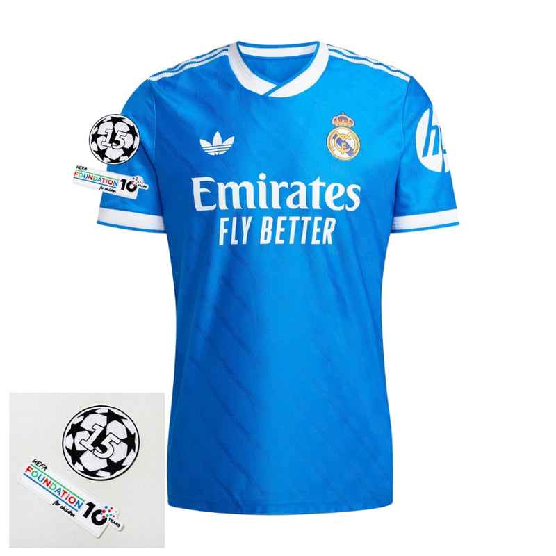 Real Madrid Third Fan Jersey 2025/26 Patches UCL + 10th Anniversary UEFA.