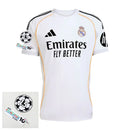 Real Madrid Home Fan Jersey 2025/26 Patches UCL + 10th Anniversary UEFA.