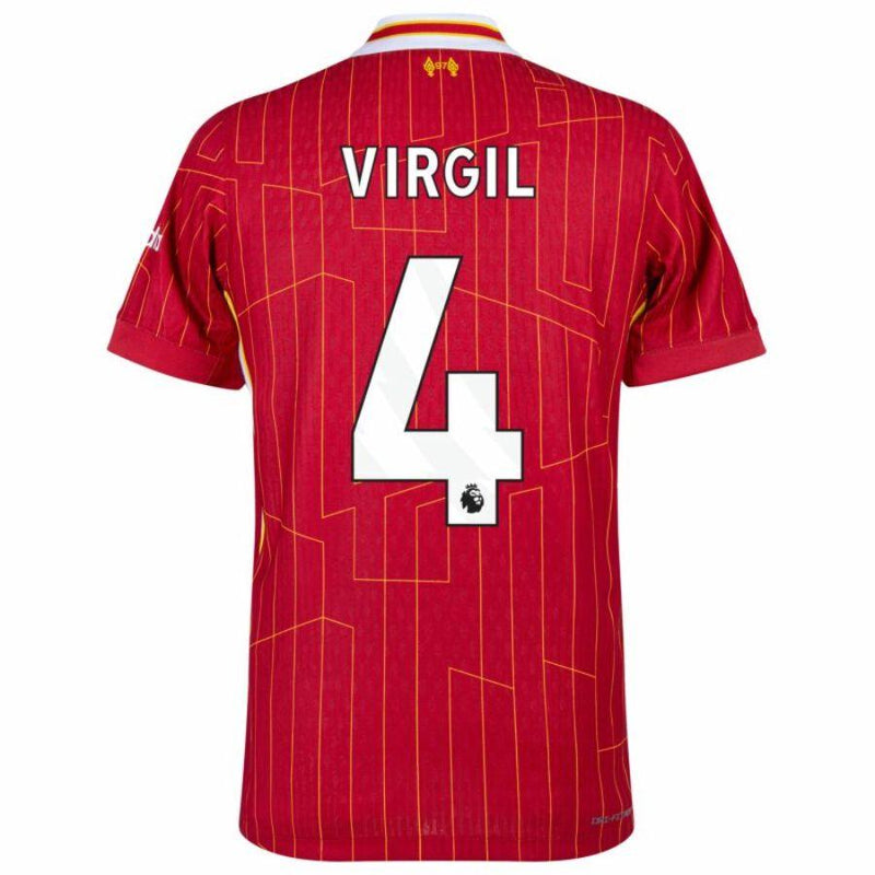 Liverpool Home 2024/25 Patches UCL UEFA Foundation (Official Printing)