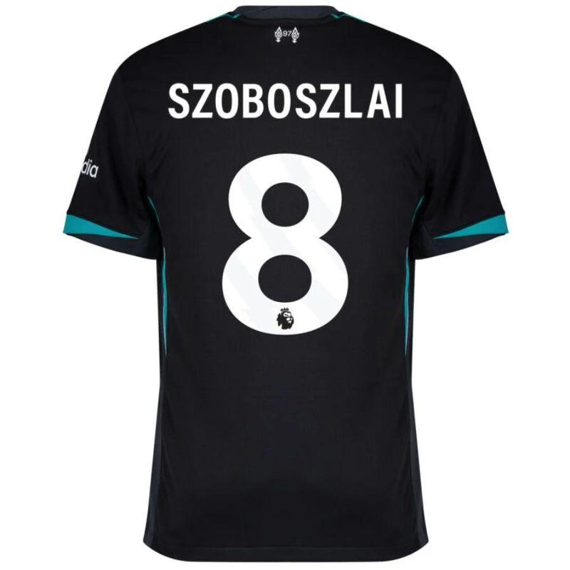 Liverpool Szoboszlai 8 Away 2024/25 Patches UCL UEFA Foundation (Official Printing)