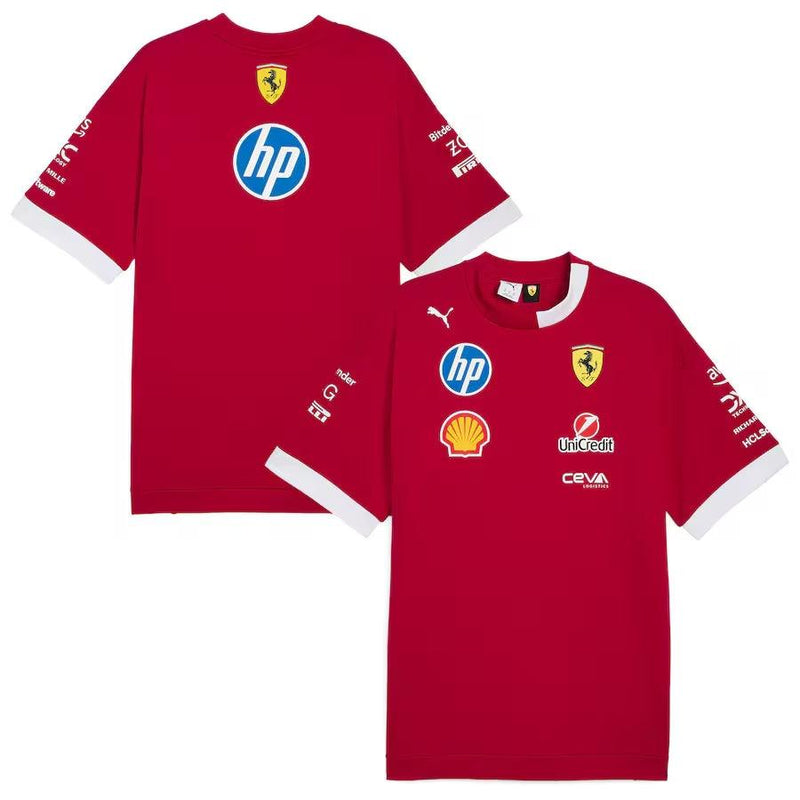 Scuderia Ferrari 2025 Team Set Up T-Shirt Formula 1 F1 Formula One
