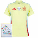 Spain Away Fan Jersey 2025/26 Euro 2024 & Foundation Tournament Patches (Official Printing)
