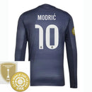 Real Madrid Away Long Sleeve Fan Jersey 2025/26 - Patch 2025 Club World Cup + FIFA Intercontinental Champions