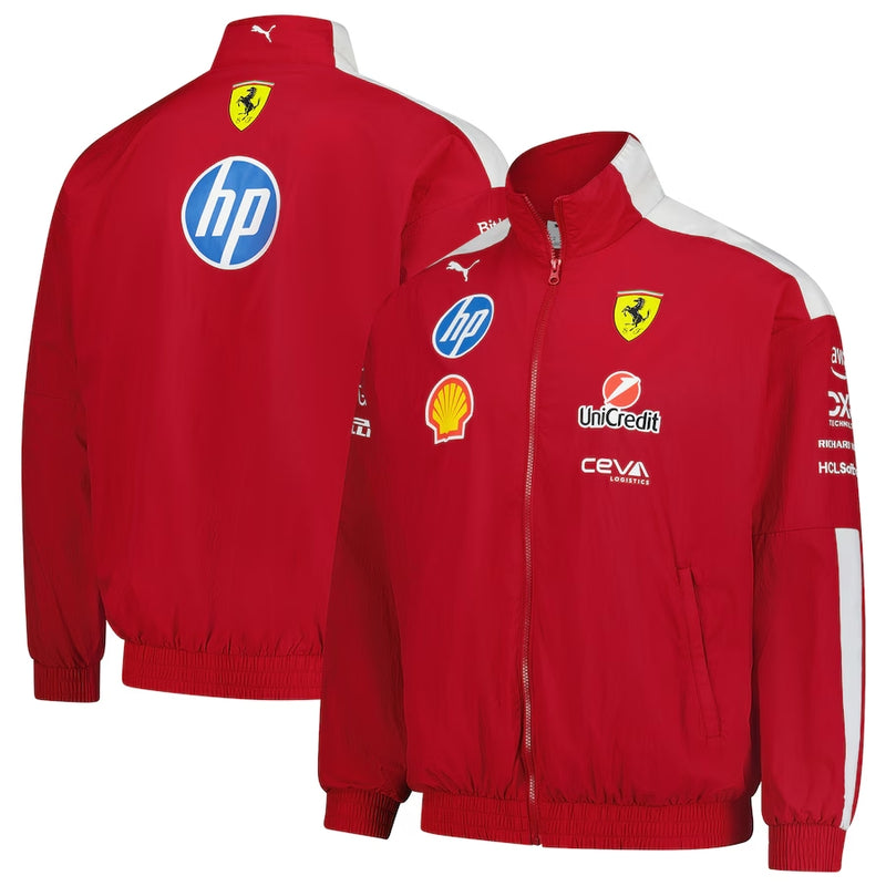 Scuderia Ferrari Puma F1 2025 Oversized Full-Zip Jacket - Dark Red