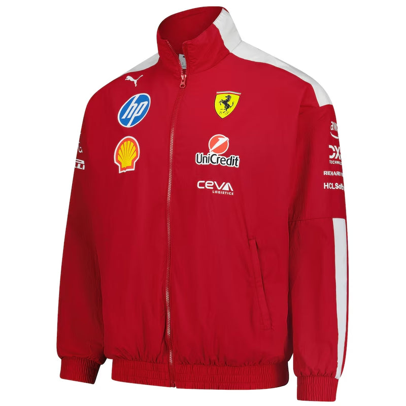 Scuderia Ferrari Puma F1 2025 Oversized Full-Zip Jacket - Dark Red