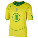 Brazil Ronaldinho 10 Retro Home Fan Jersey 2004-2005 (Reissue)