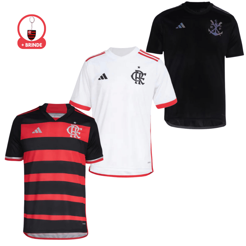 Kit 3 Jersey Flamengo Home, Away e Third 2024/25