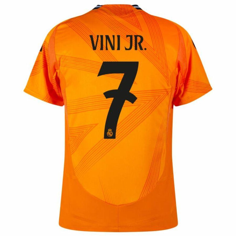 Real Madrid Vini JR. 7 Away Fan Jersey 2024/25 Patches UCL UEFA Foundation (Official Printing)