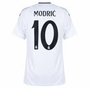 Real Madrid Modric 10 Home Fan Jersey 2024/25 Patches UCL UEFA Foundation (Official Printing)