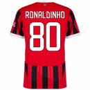 AC Milan Home Fan Jersey 2024/25 Patches UCL UEFA Foundation (Official Printing)