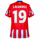 Atlético Madrid Julián Alvarez 19 Home Fan Jersey 2024/25 Patches UCL UEFA Foundation (Official Printing)