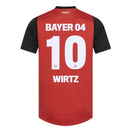 Bayer 04 Leverkusen Wirtz 10 Home Fan Jersey 2024/25 Patches UCL UEFA Foundation (Official Printing)