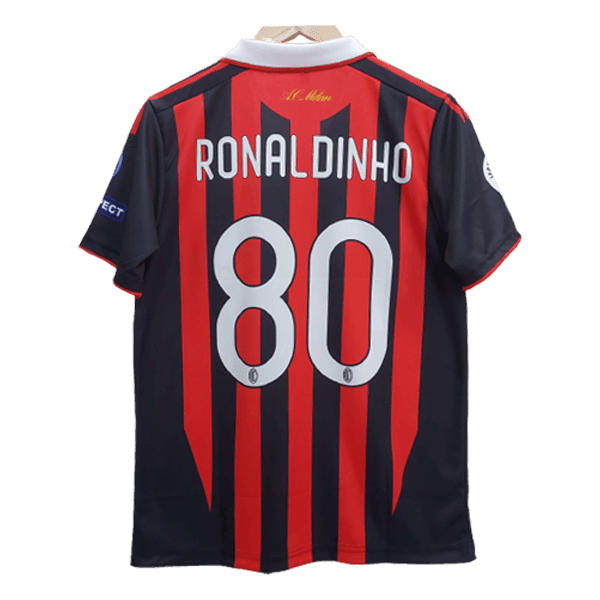 Ac Milan Ronaldinho Embroidery Retrô Jersey  - Collection